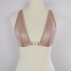 new! Victoria's Secret VS metallic chainmail knit plunge bralette bra 90s y2k